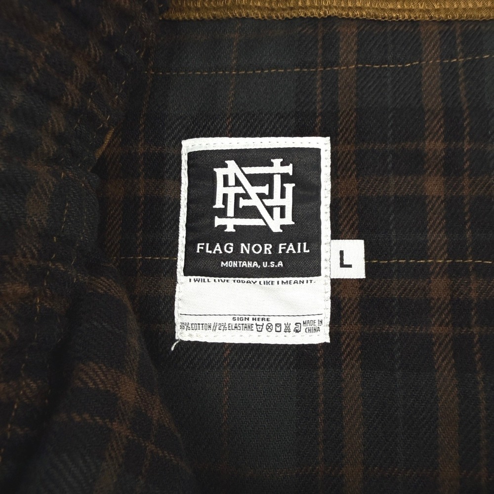 Flag Nor Fail Goat Jogger Pants Mens L Brown Canvas Cargo Utility Streetwear NEW - Picture 7 of 16